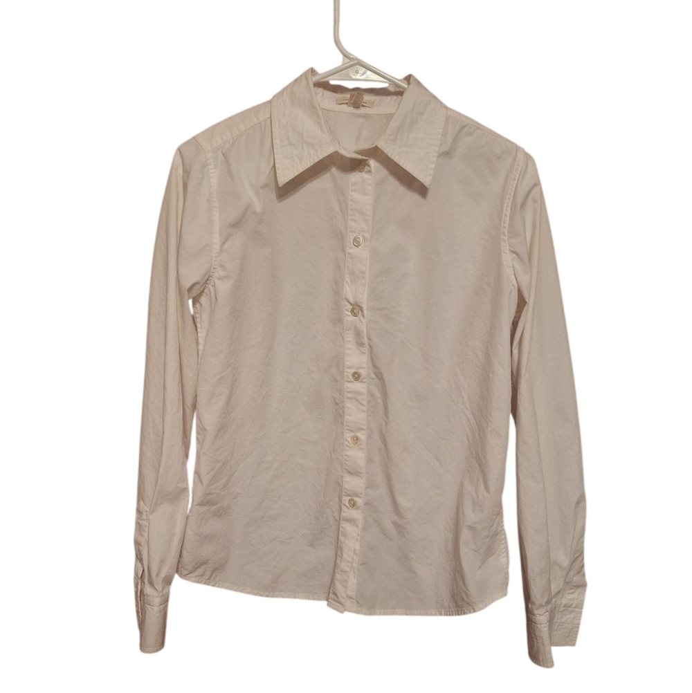 Marc Jacobs White Long Sleeved Button Down Preppy Blouse Ladies 0 Vintage school